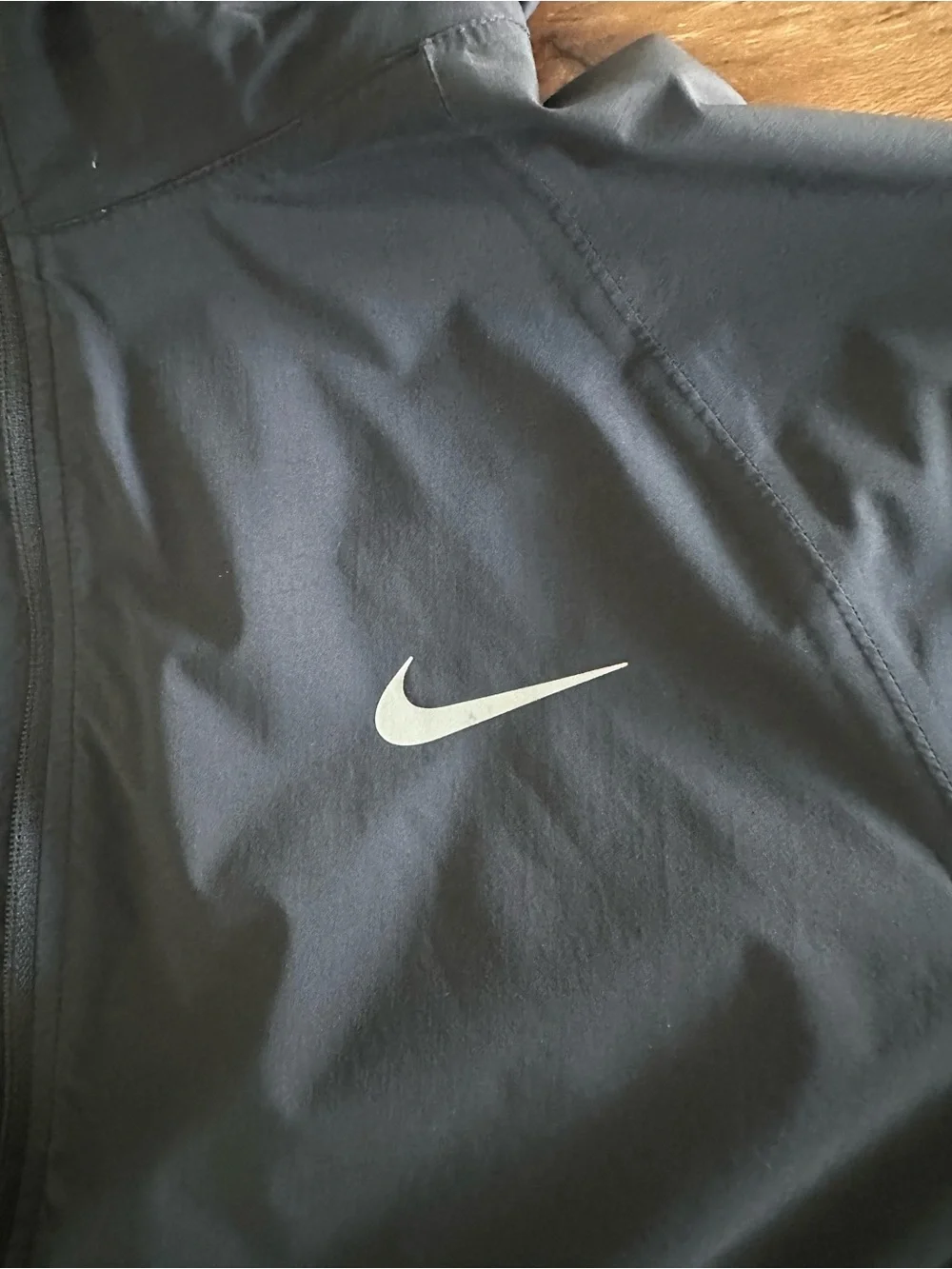 Women’s Nike Shield Windbreaker Jacket Black Grey | Size: Large